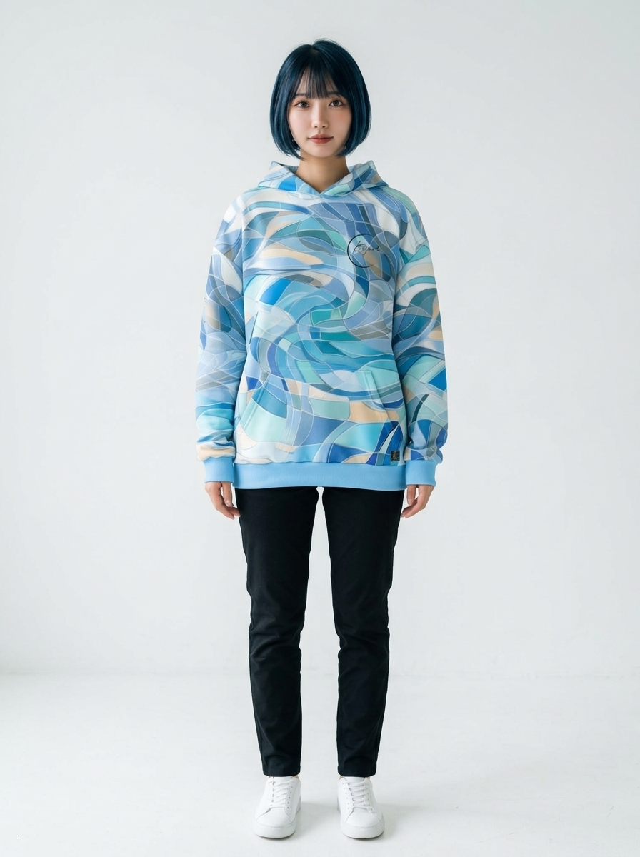 Stained Koi - Japanese Nishikigoi Art Mosaic Hoodie