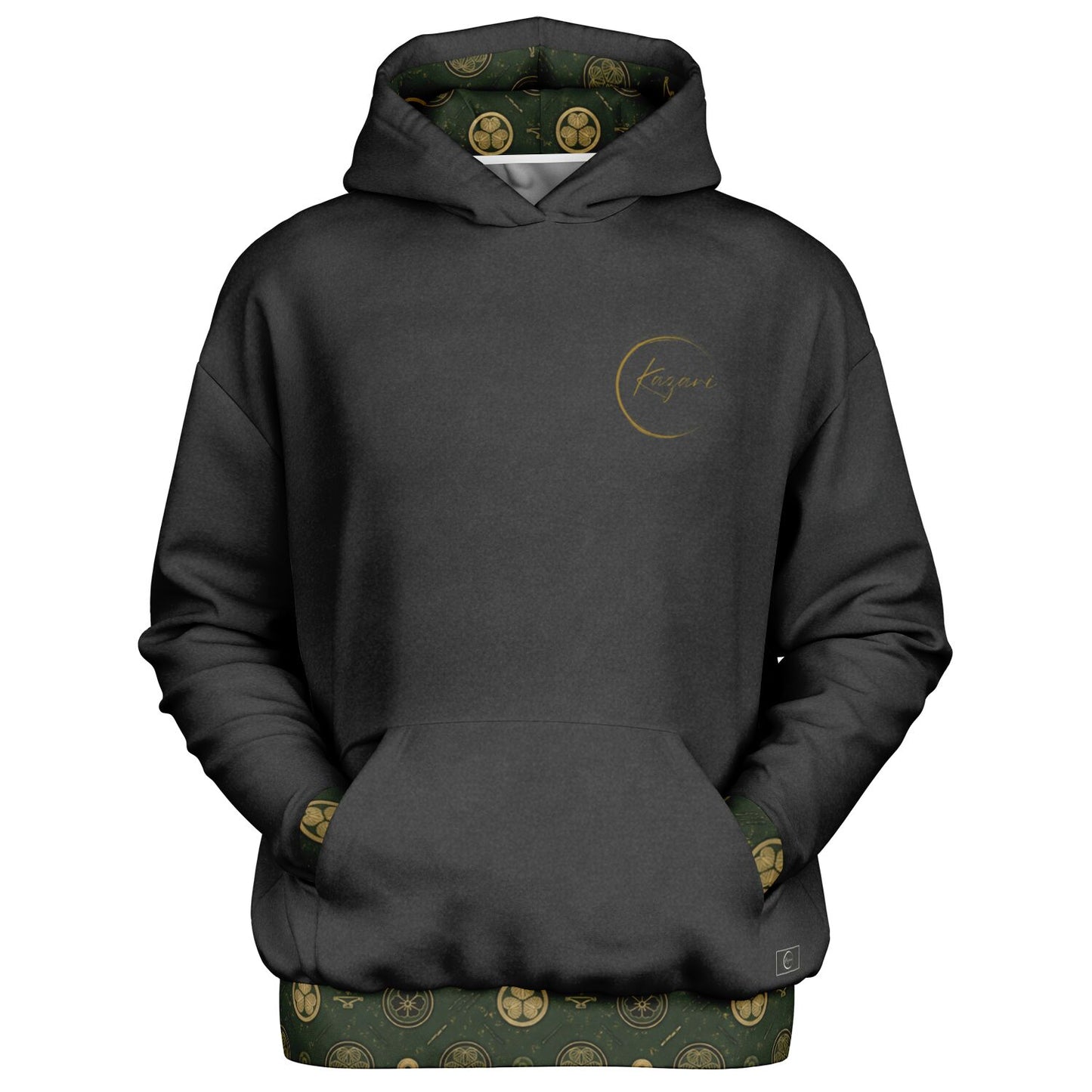 KAMON Monogram - Japanese Heritage Minimalist Hoodie 【Zen Black】