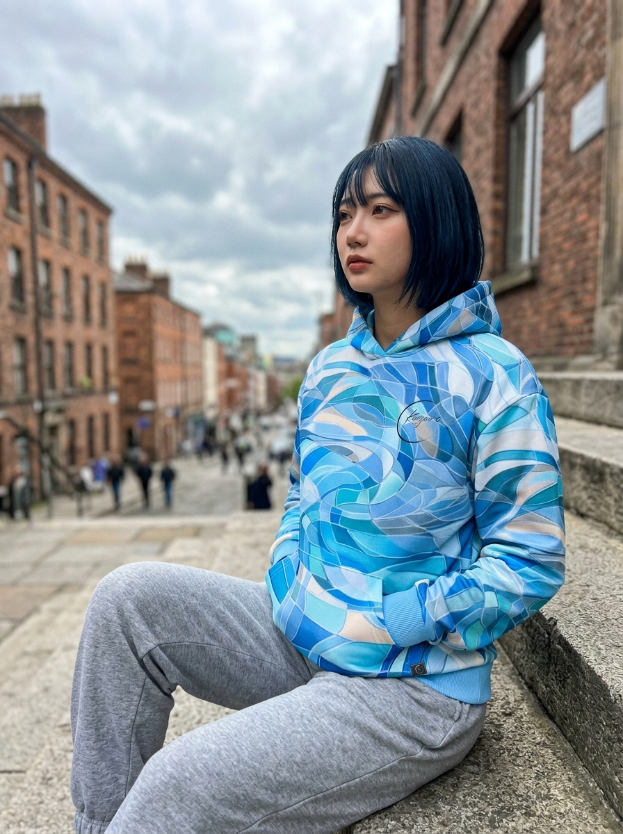 Stained Koi - Japanese Nishikigoi Art Mosaic Hoodie