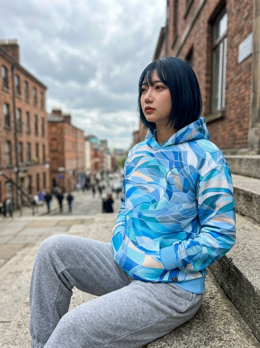 Stained Koi - Japanese Nishikigoi Art Mosaic Hoodie