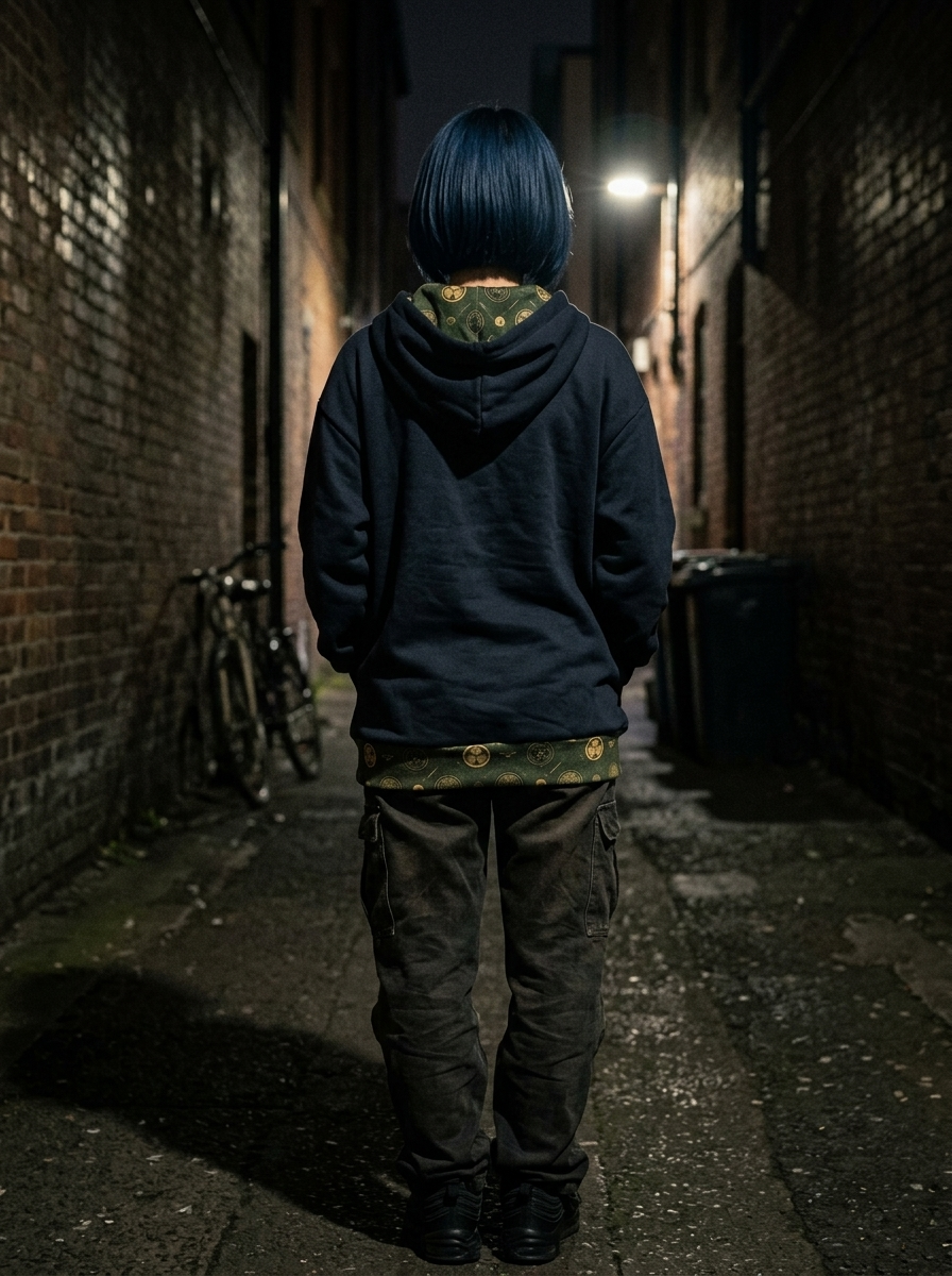 KAMON Monogram - Japanese Heritage Minimalist Hoodie 【Midnight Indigo】